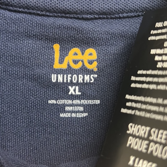 🔥3/$15🔥 NWT - Lee Uniforms Young Men Short Sleeve Basic Polo, Navy - Size XL - Picture 6 of 8